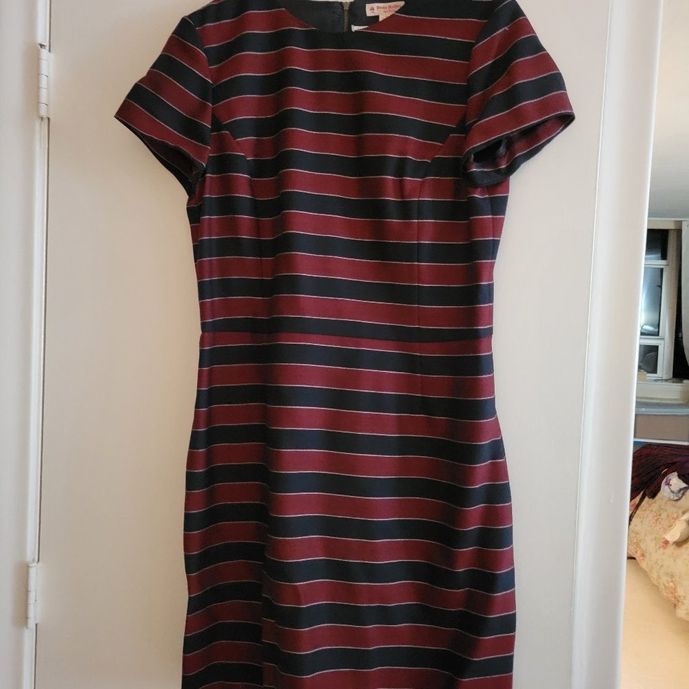 Brooks Brothers Wool short sleeved striped dress